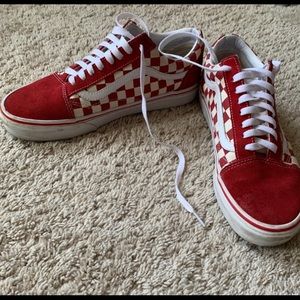 Vans red checkered classics